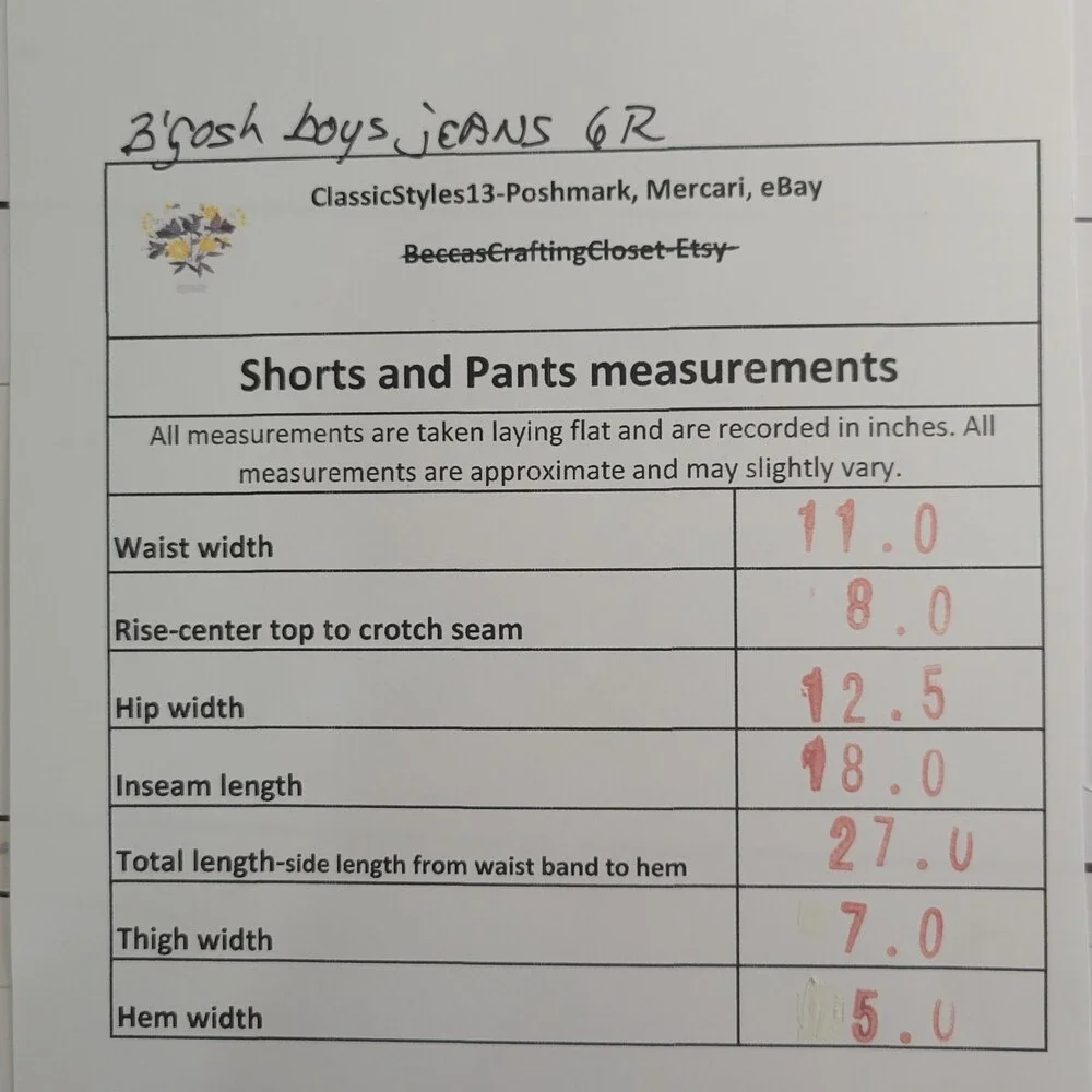 Osh Kosh B'gosh boys straight leg jeans size 6R